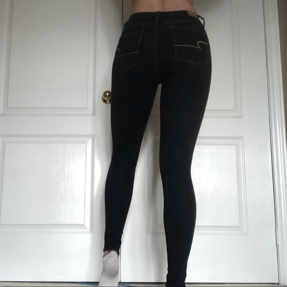 Dark Wash Super High Waisted Jeggings - Picture 2 of 7